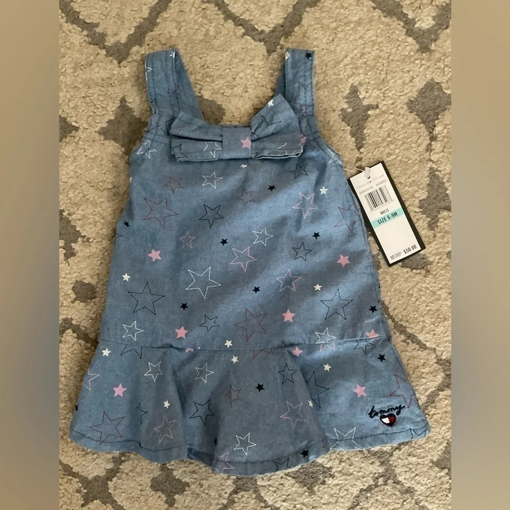 Tommy Hilfiger Baby Girls Printed Chambray Sundress